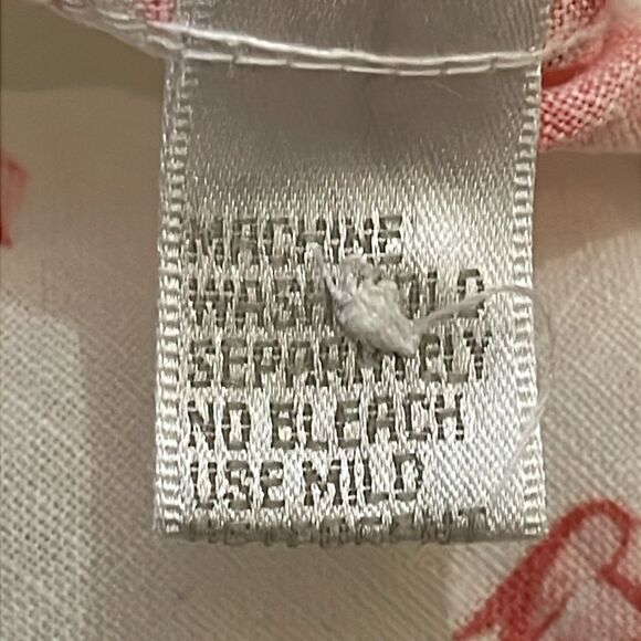 Island Republic White Floral Linen Button Up Shirt Womens Size Small Oversized - Picture 8 of 10